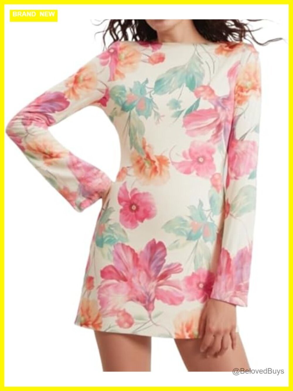 Women's Bodycon Mini Dress Animal Print Long Sleeve Ruched Round Neck